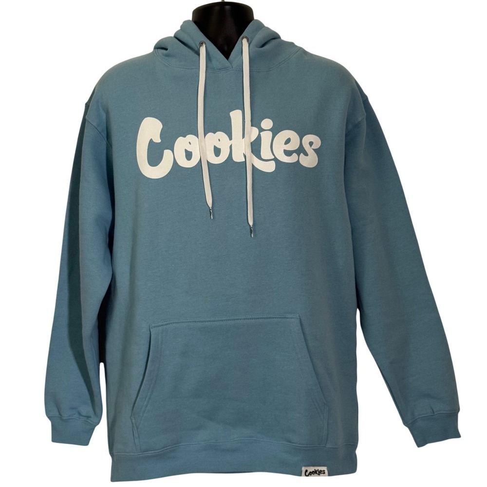 Cookies Thin Mint Logo Hoodie Carolina Blue White Mens Medium GX-200910